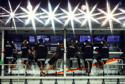 Sahara Force India F1 Team pitmuur