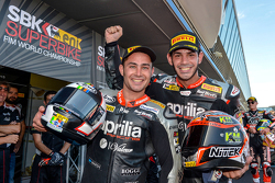 Leon Haslam, Aprilia Racing Team et Jordi Torres, Aprilia Racing Team