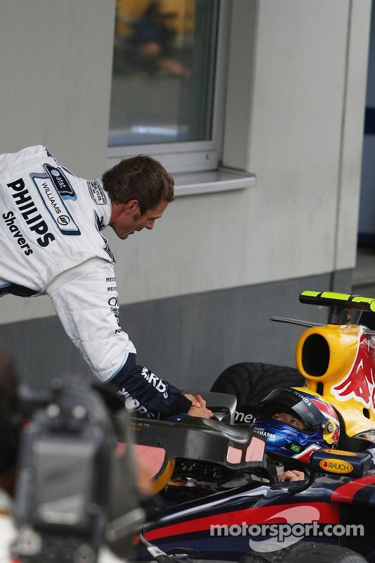 Alexander Wurz, Williams F1 Team y Mark Webber, Red Bull Racing