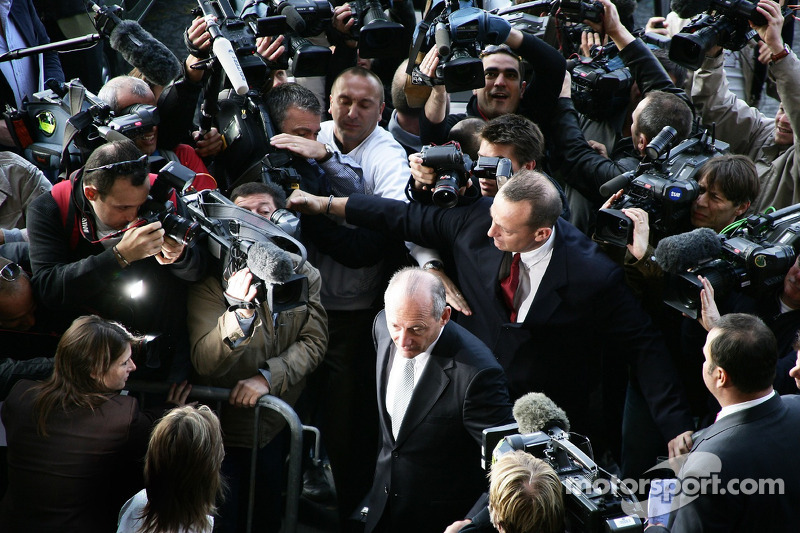 Ron Dennis, McLaren, Team Principal, Chairman arrives