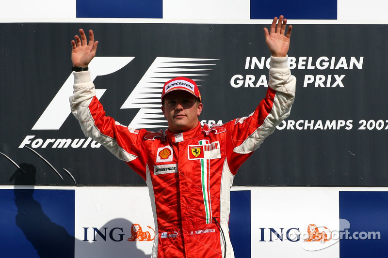 Podium: Sieger Kimi Räikkönen