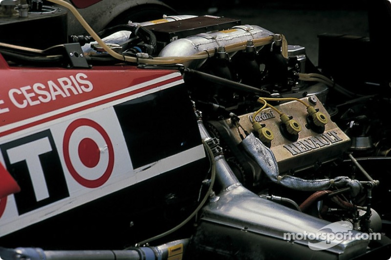 Back of De Cesaris' Ligier Renault