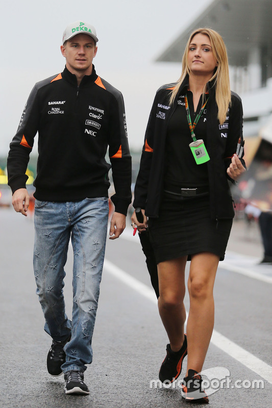 Nico Hulkenberg, Sahara Force India F1 com Victoria Helyar, Sahara Force India F1 Team