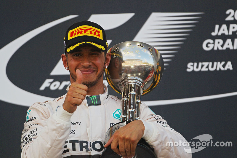 El ganador, Lewis Hamilton, Mercedes AMG F1