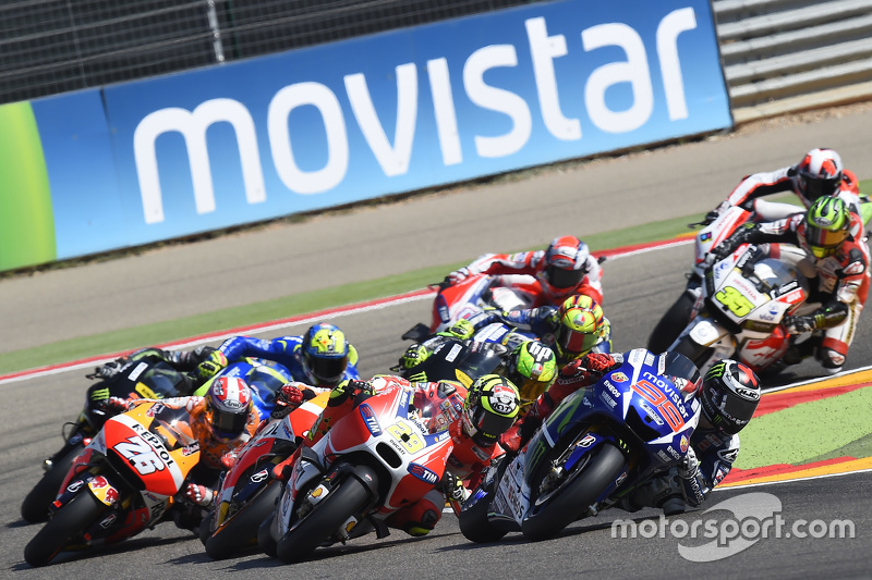 Lorenzo consiguió un importante triunfo en Aragón para proclamarse campeón del mundo