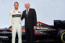 Jenson Button, McLaren e Ron Dennis, McLaren Chairman & Chief Executive Officer