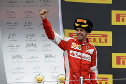 Derde plaats Sebastian Vettel, Ferrari