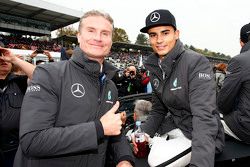 Pascal Wehrlein, HWA AG Mercedes-AMG C63 DTM con David Coulthard