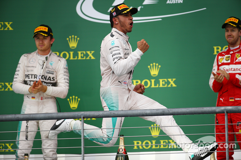 Podium: 1. Lewis Hamilton, Mercedes AMG F1; 2. Nico Rosberg, Mercedes AMG F1 W06; 3. Sebastian Vette