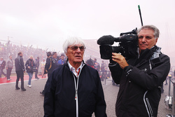 Bernie Ecclestone, op de grid