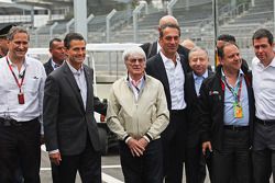 Enrique Pena Nieto avec Bernie Ecclestone et  Jean Todt