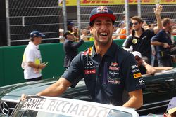 Daniel Ricciardo, Red Bull Racing on the drivers parade.