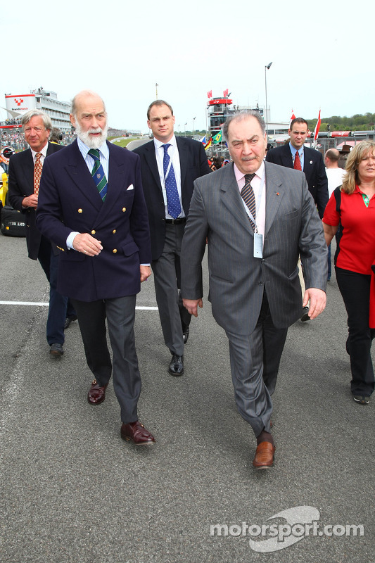 HRH Prince Michael of Kent and Nadhmi Auchi at Brands Hatch