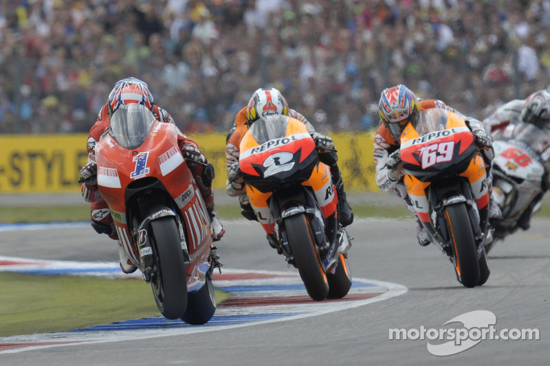 Casey Stoner, Dani Pedrosa y Nicky Hayden