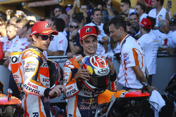 Second place Marc Marquez and third place Dani Pedrosa, Repsol Honda Team