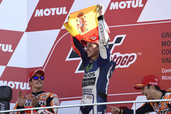 Podium: second place Marc Marquez, Repsol Honda Team and Winner and 2015 World Champion Jorge Lorenz