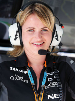 Bernadette Collins, Ingénieure de la Performance et la Stratégie Sahara Force India F1 Team