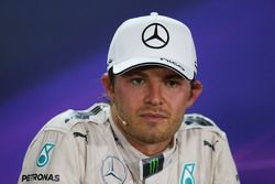 Le vainqueur Nico Rosberg, Mercedes AMG F1 lors de la conférence de presse de la FIA