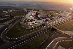 Blick von oben auf den Circuit of Wales