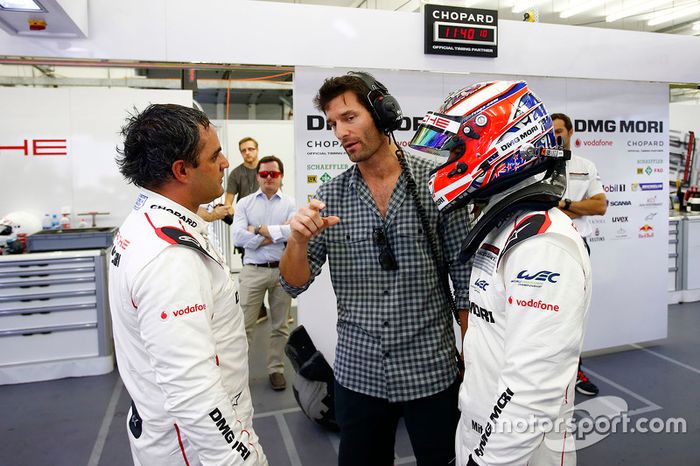Mitch Evans, Mark Webber y Juan Pablo Montoya, Porsche Team