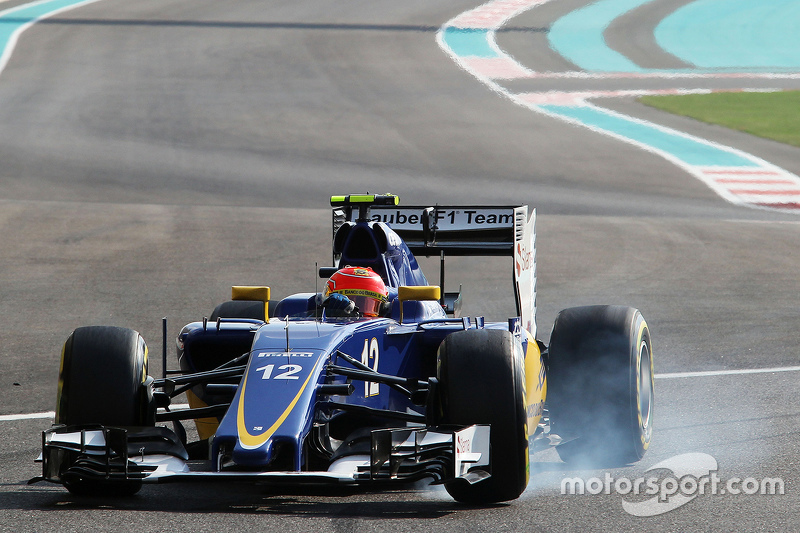 Felipe Nasr, Sauber C34 locks bloquea los frenos