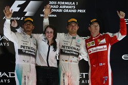 2. Lewis Hamilton, Mercedes AMG F1 Team; 1. Nico Rosberg, Mercedes AMG F1 Team; 3. Kimi Räikkönen, F