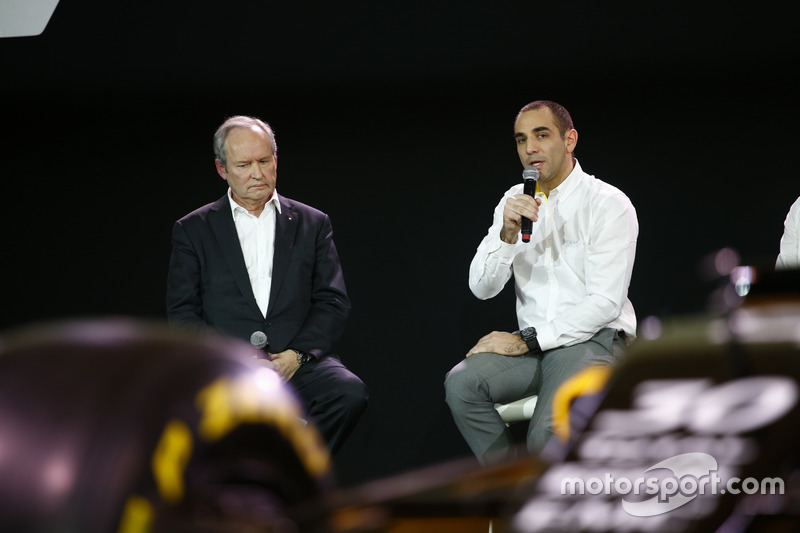 Jerome Stoll, presidente da Renault Sport F1 com Cyril Abiteboul, diretor geral