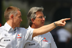 Martin Whitmarsh, McLaren, Chief Executive Officer with Ekrem Sami Head of McLaren Marketing