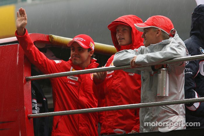 Felipe Massa, Scuderia Ferrari, Kimi Raikkonen, Scuderia Ferrari y Heikki Kovalainen, McLaren Merced