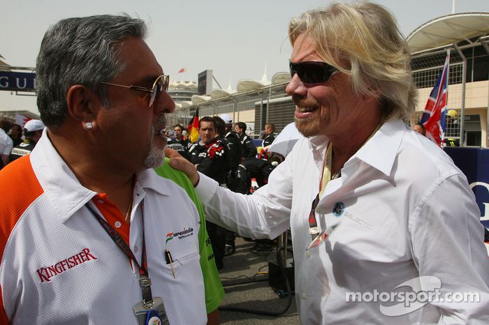 Vijay Mallya, Force India F1 Team, propietario y Director Ejecutivo CEO de Kingfisher y Sir Richard 