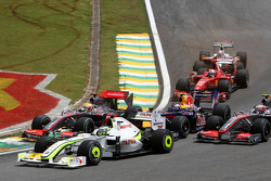Jenson Button, BrawnGP, Lewis Hamilton, McLaren Mercedes