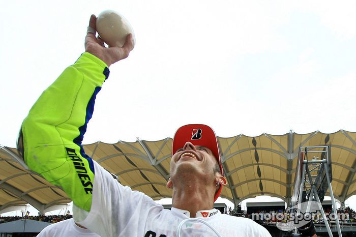 Campeón 2009 de MotoGP  Valentino Rossi, Fiat Yamaha Team celebra