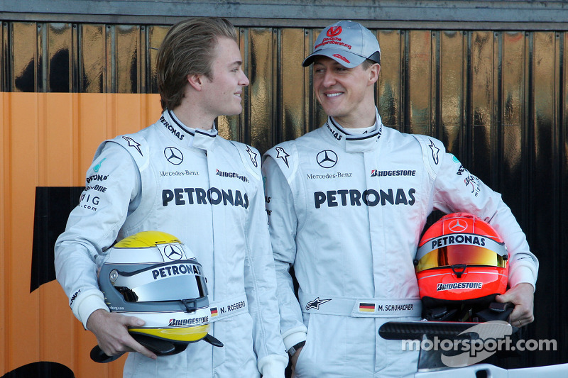 Nico Rosberg, Mercedes GP, Michael Schumacher, Mercedes GP