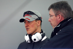 Michael Schumacher, Mercedes GP, Ross Brawn Team Principal, Mercedes GP