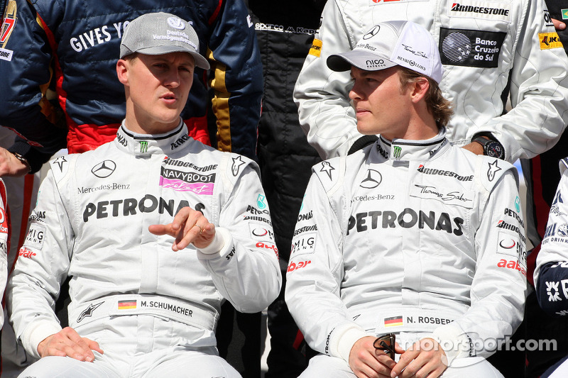 Michael Schumacher, Mercedes GP, Nico Rosberg, Mercedes GP