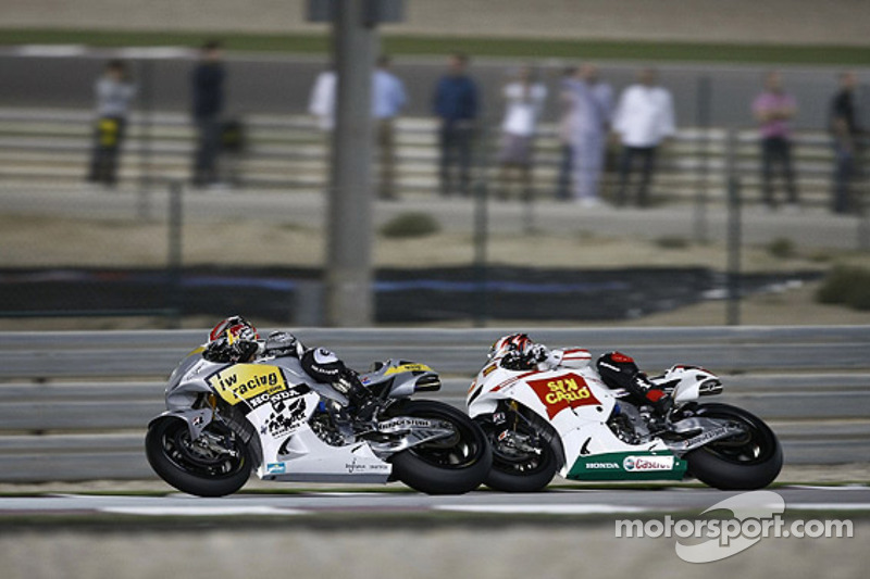 Hiroshi Aoyama, Interwetten Honda MotoGP; Marco Simoncelli, San Carlo Honda Gresini