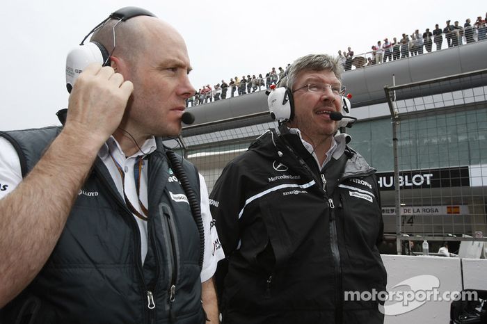 Jock claro, Mercedes GP, Ingeniero de carrera y jefe de equipo Ross Brawn, Mercedes GP