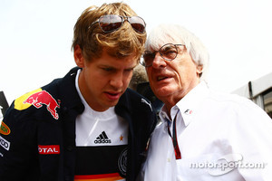 Bernie Ecclestone and Sebastian Vettel, Red Bull Racing