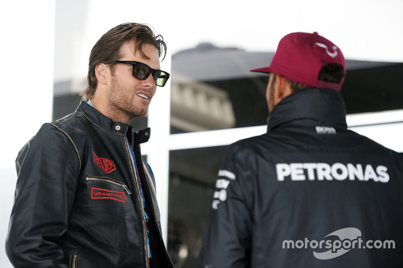 Tom Brady, Quarterback de patriotas de Nueva Inglaterra con Lewis Hamilton, Mercedes AMG F1